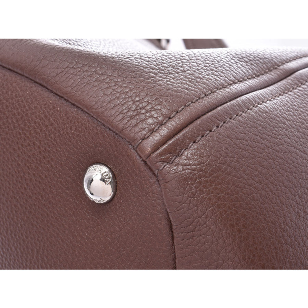 Prada Hobo Bag Brown Calfskin Card - Picture 7 of 9
